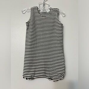 North Kinder Black and white stripe tank shortie. Size 6-12m